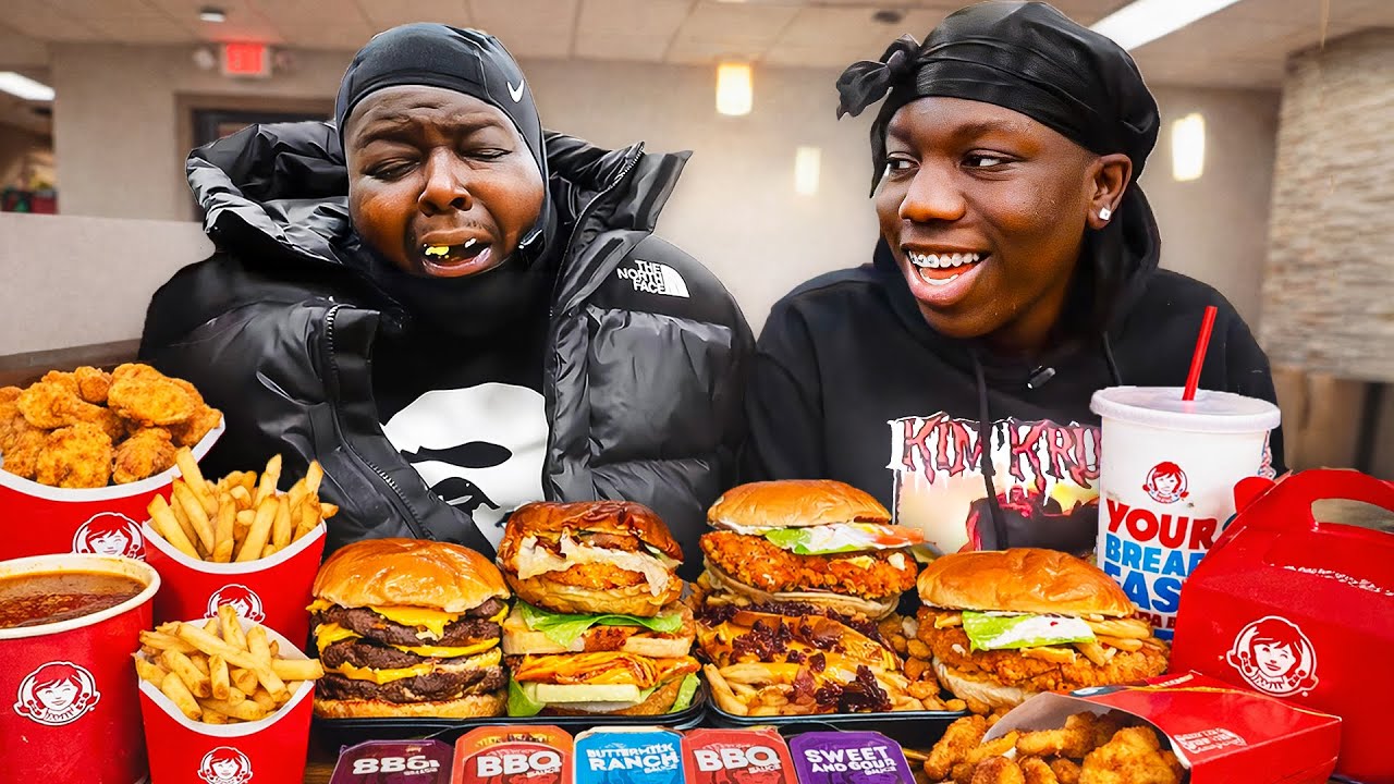 $100 Worth Of Wendy's MUKBANG With Jboolin!