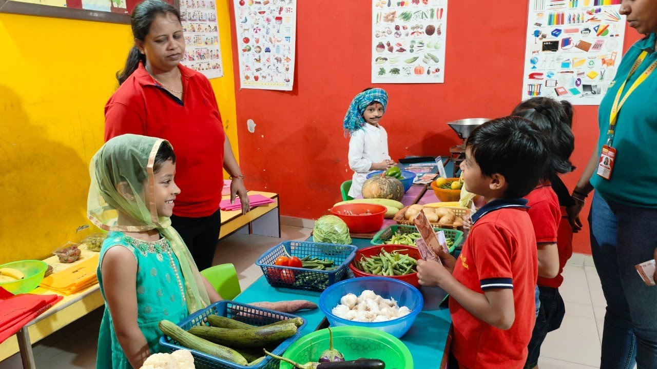 FRUIT & VEGETABLE MARKET  @RAMAKIDZEDUCARE  - KIDS PLAYED THE ROLE OF VENDORS