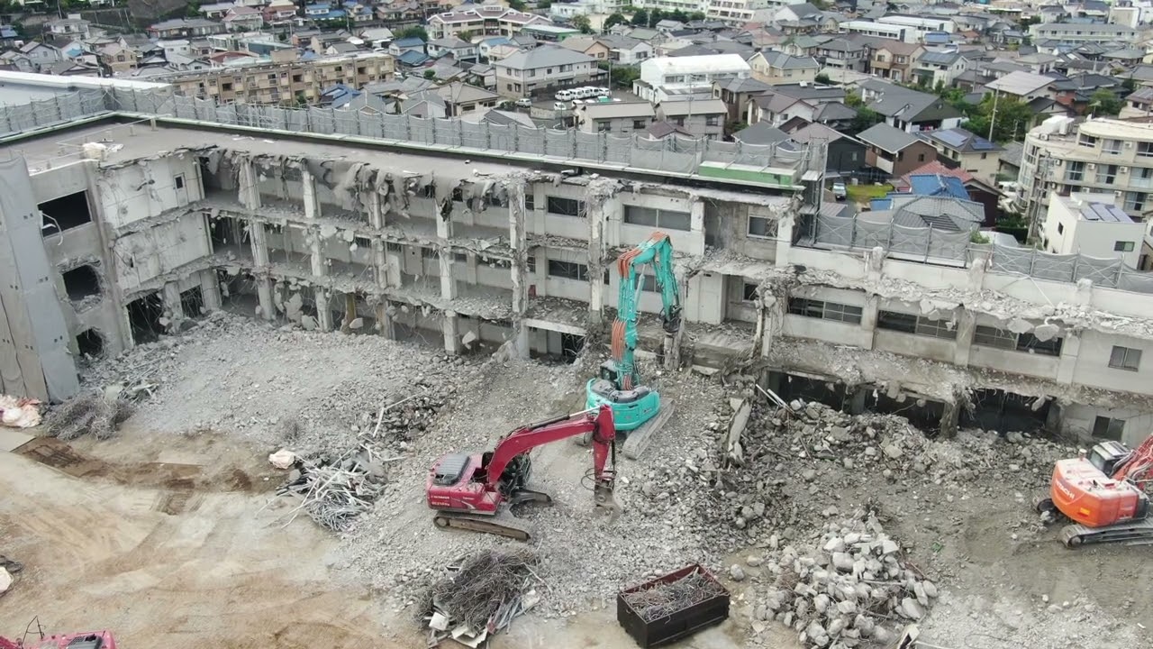 福岡県立若松高等学校新築中