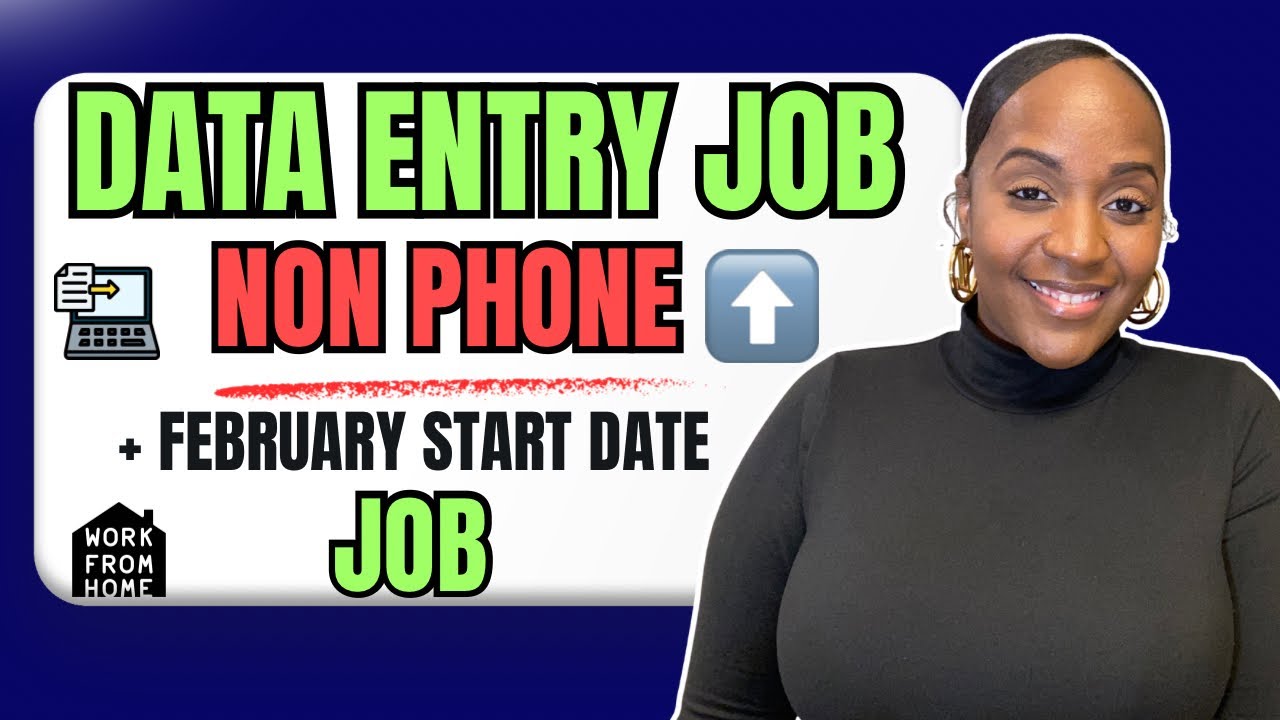 🙌🏾 DATA ENTRY (Non Phone) + February Start Date | Work From Home Jobs 2026