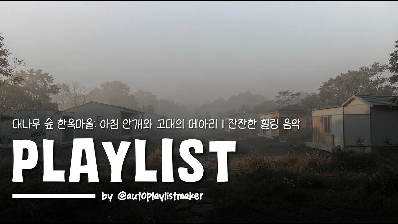 Playlist | 대나무 숲 한옥마을: 아침 안개와 고대의 메아리 | 잔잔한 힐링 음악 🌿