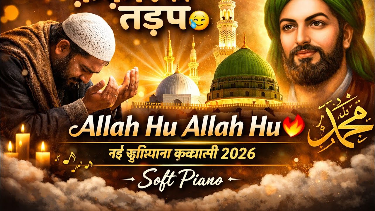 फ़क़ीर की तड़प 😢 | Allah Hu Allah Hu ❤️‍🔥 | New Sufiyana Qawwali 2026 | Soft Piano Background | Naat