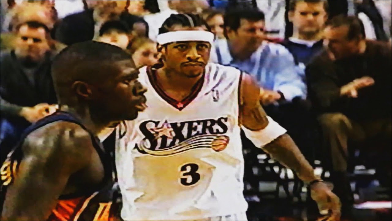 Allen Iverson Scores 46!  Golden State Warriors @ Philadelphia 76ers - 2-20-2002