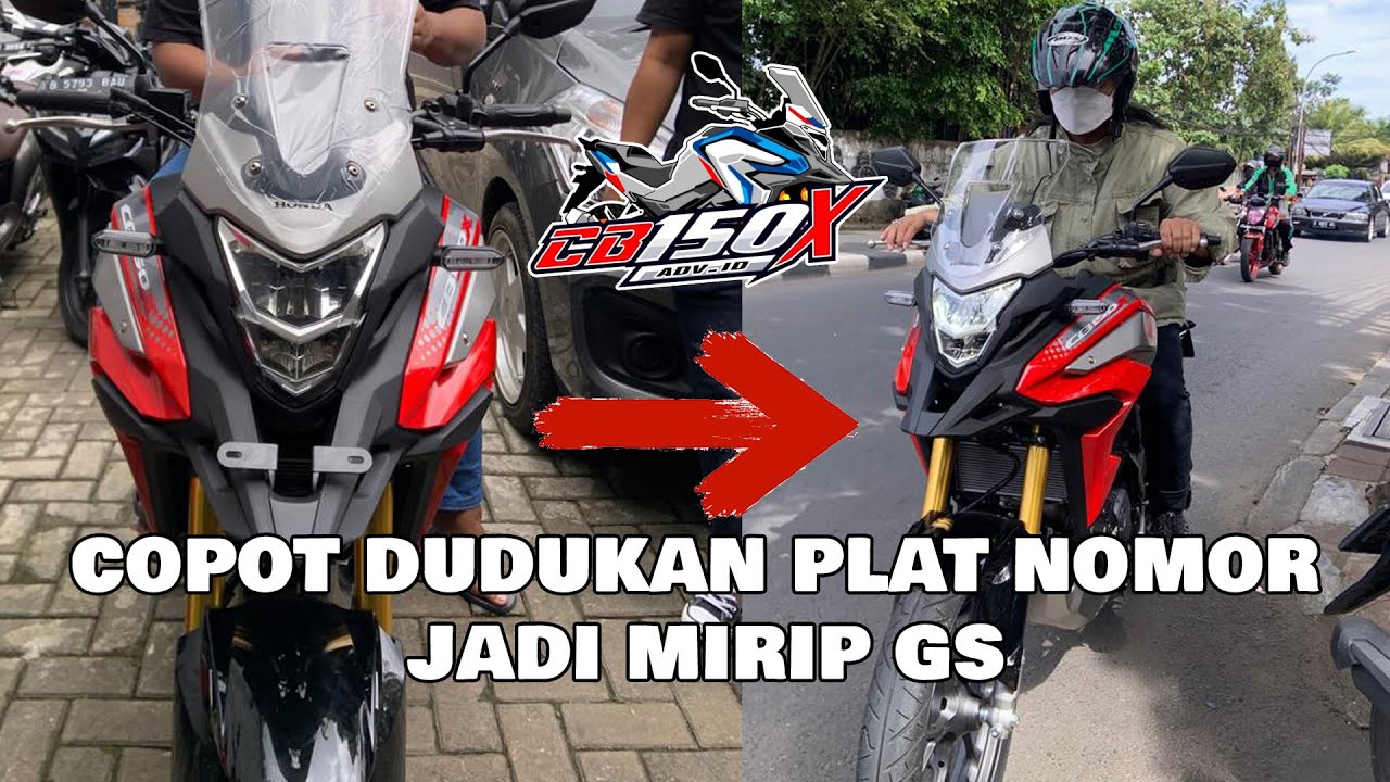 CARA MENCOPOT DUDUKAN PLAT NOMOR PADA HONDA CB150X