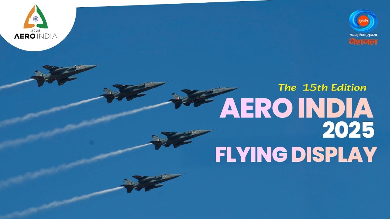 LIVE - Aero India 2025 | Flying Display on Day - 05 | Yelahanka Air Force Station, Bengaluru