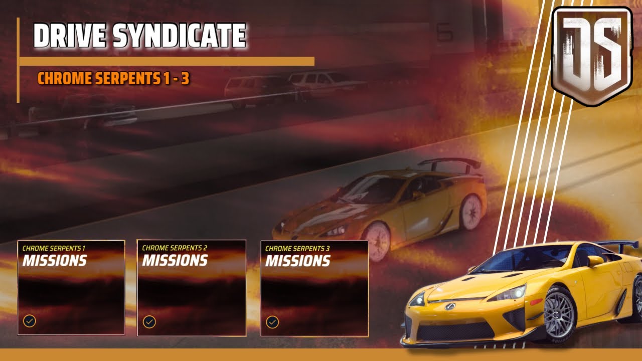 DRIVE SYNDICATE 14 | Asphalt Legends - Chrome Serpents 1 - 3 | Full Walkthrough