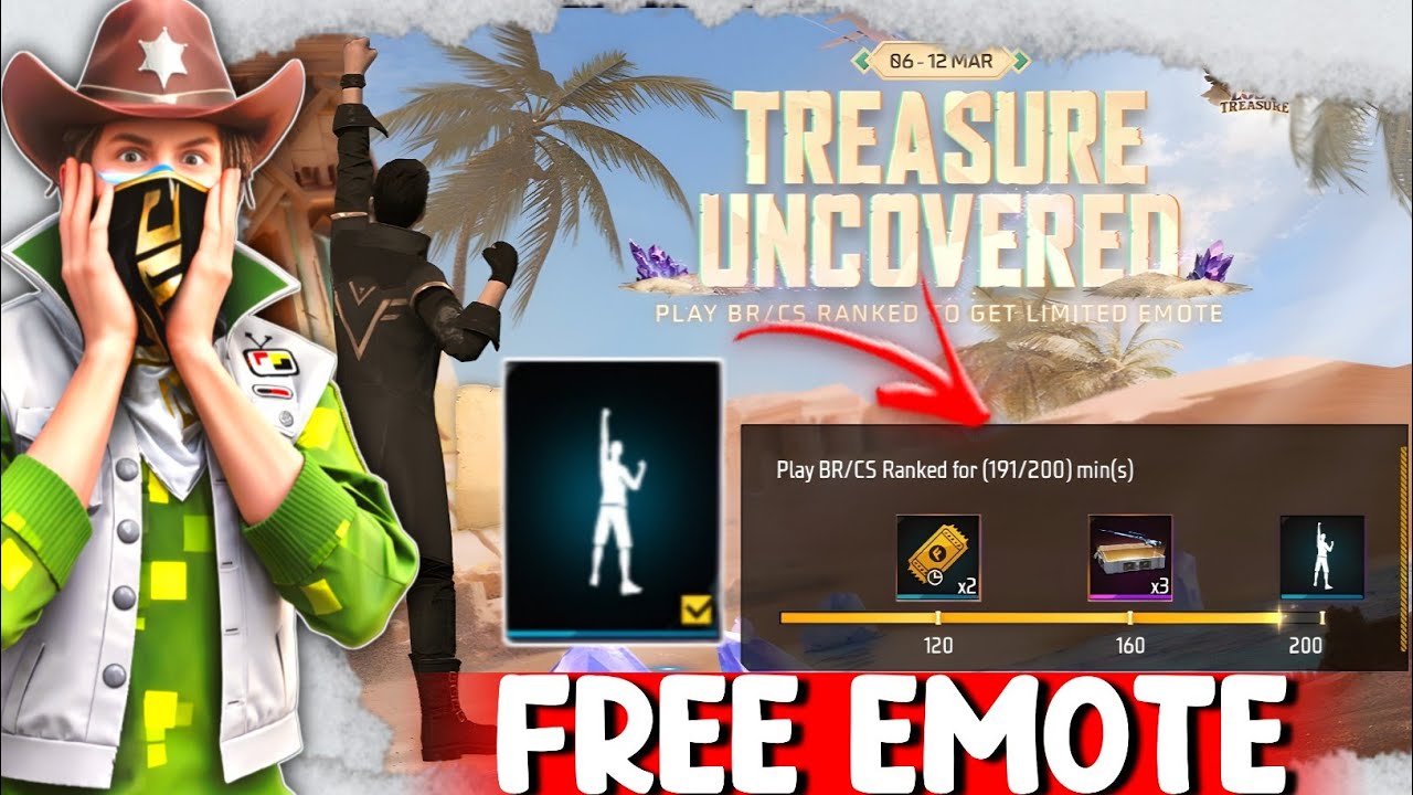 FREE🎁TREASURE UNCOVERED EMOTE 😱 Lone Wolf Ranked 