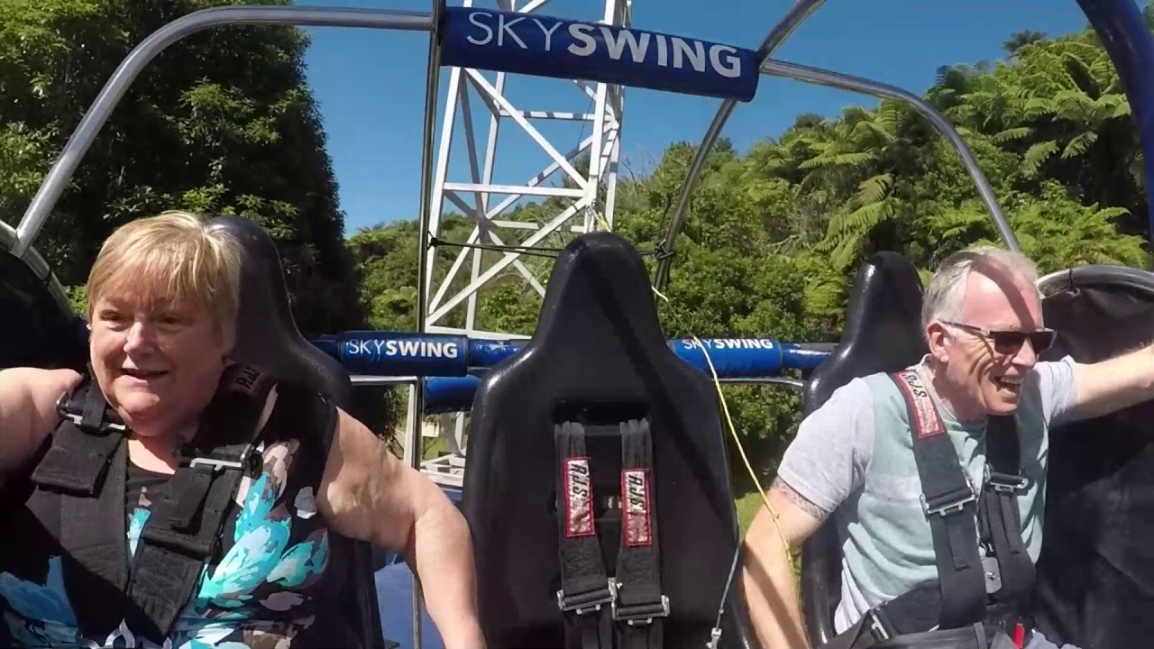 SKY SWING RIDE IN ROTORUA NEW ZEALAND