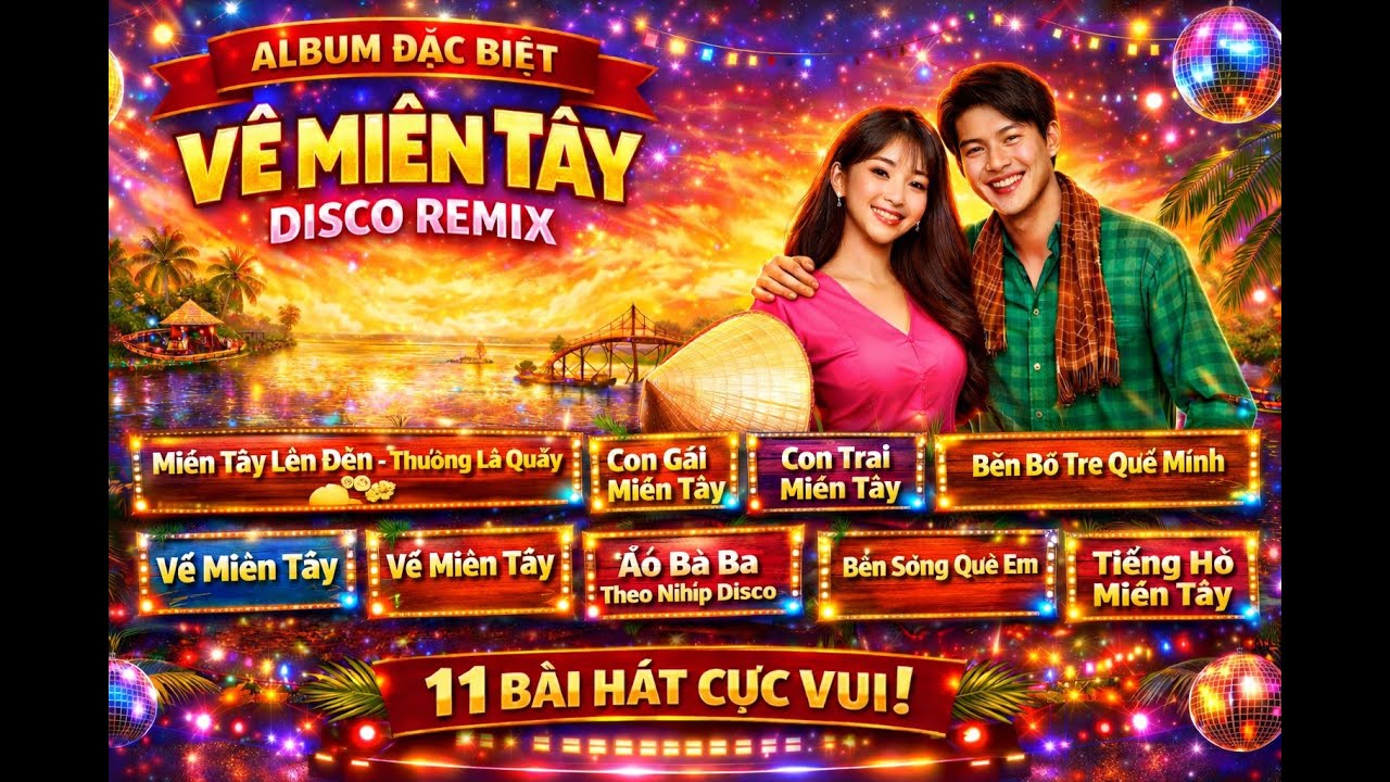 VỀ MIỀN TÂY DISCO REMIX – 11 BÀI DÂN CA MIỀN TÂY CỰC VUI #NhacMienTay #DanCaMienTay  #DiscoRemix