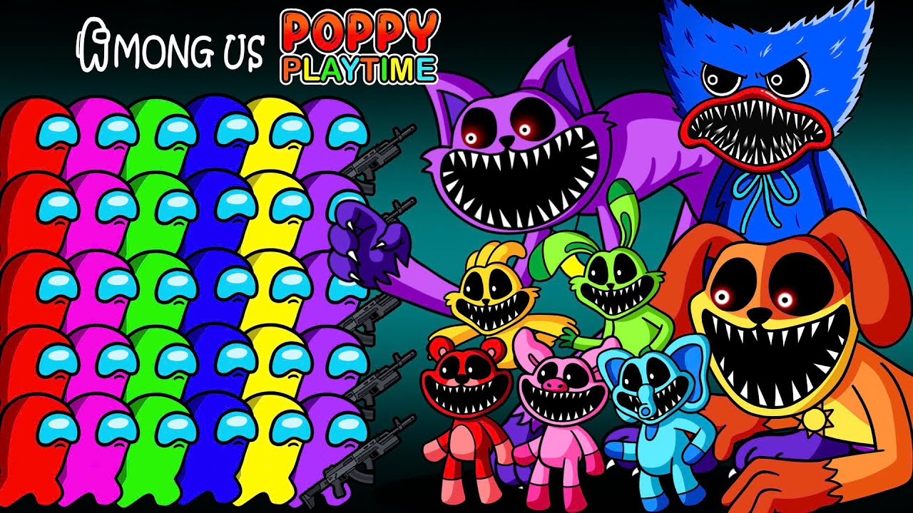 어몽어스 VS Poppy Playtime 1-4 | Among Us VS Catnap connect Dogday | AMONG US FUNNY ANIMATION