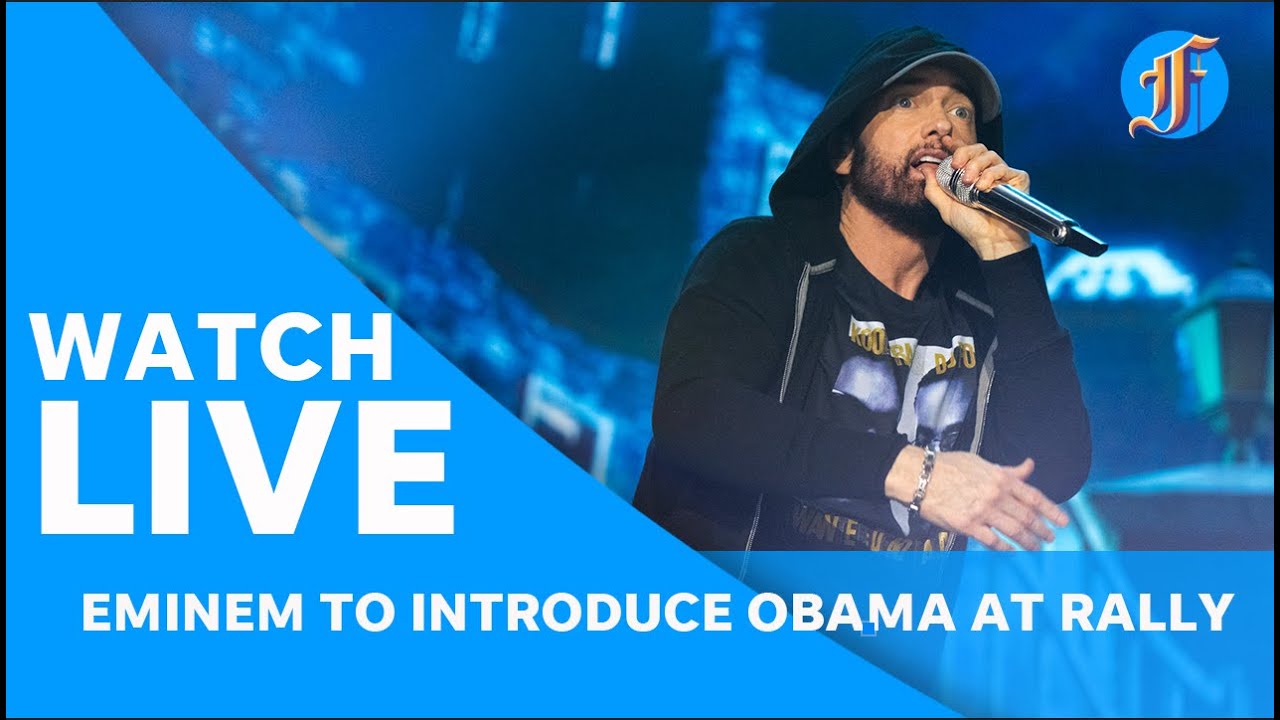 Live: Eminem expected to introduce Barack Obama at Kamala Harris rally in Detroit