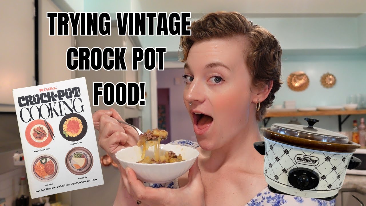 USING MY VINTAGE 1975 CROCK POT COOKBOOK! RETRO VINTAGE RECIPES!