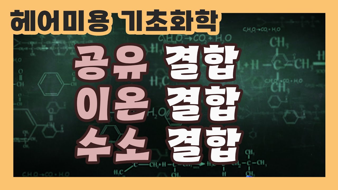 [헤어미용 기초화학] 모발의 3대 결합 체계 👀 공유 결합 | 이온 결합 | 수소 결합 👀