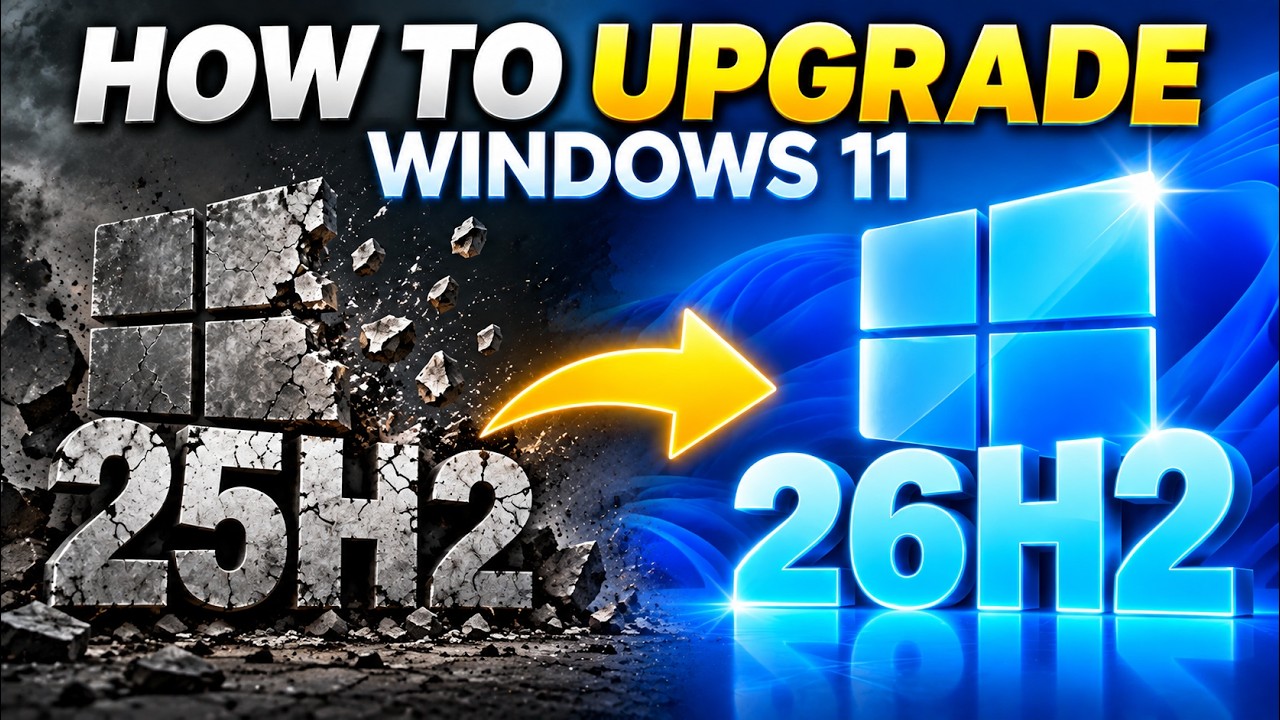 Как быстро и просто обновить Windows 11 с версии 25H2 до 26H2! [2026]