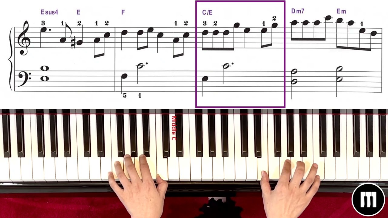 The Path of Wind from 'Totoro' (바람이 지나는 길) - Easy (초보자용) [Piano Tutorial with Sheet Music]