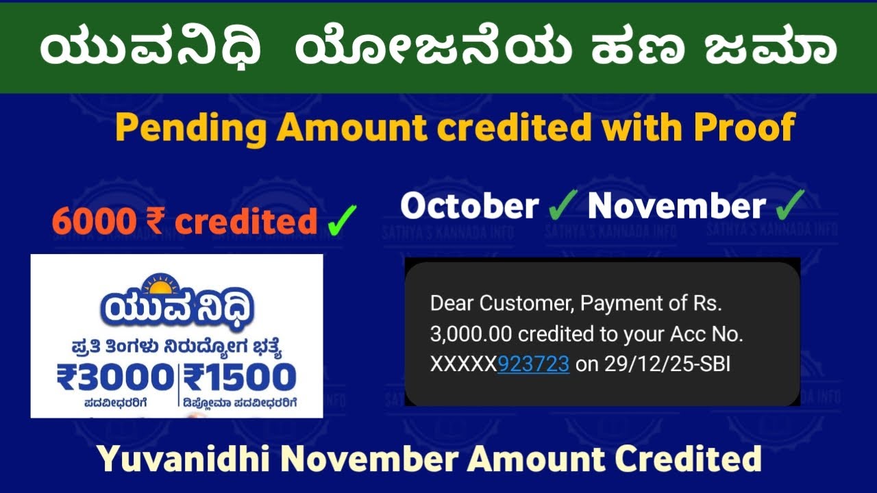 yuvanidhi  amount credited 6000 | YuvaNidhi Latest updates