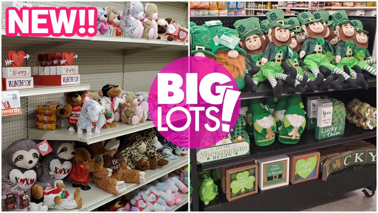 BIG LOTS VALENTINE'S DAY DECOR & SAINT PATRICK'S DAY SHOP WITH ME WALKTHROUGH 2021
