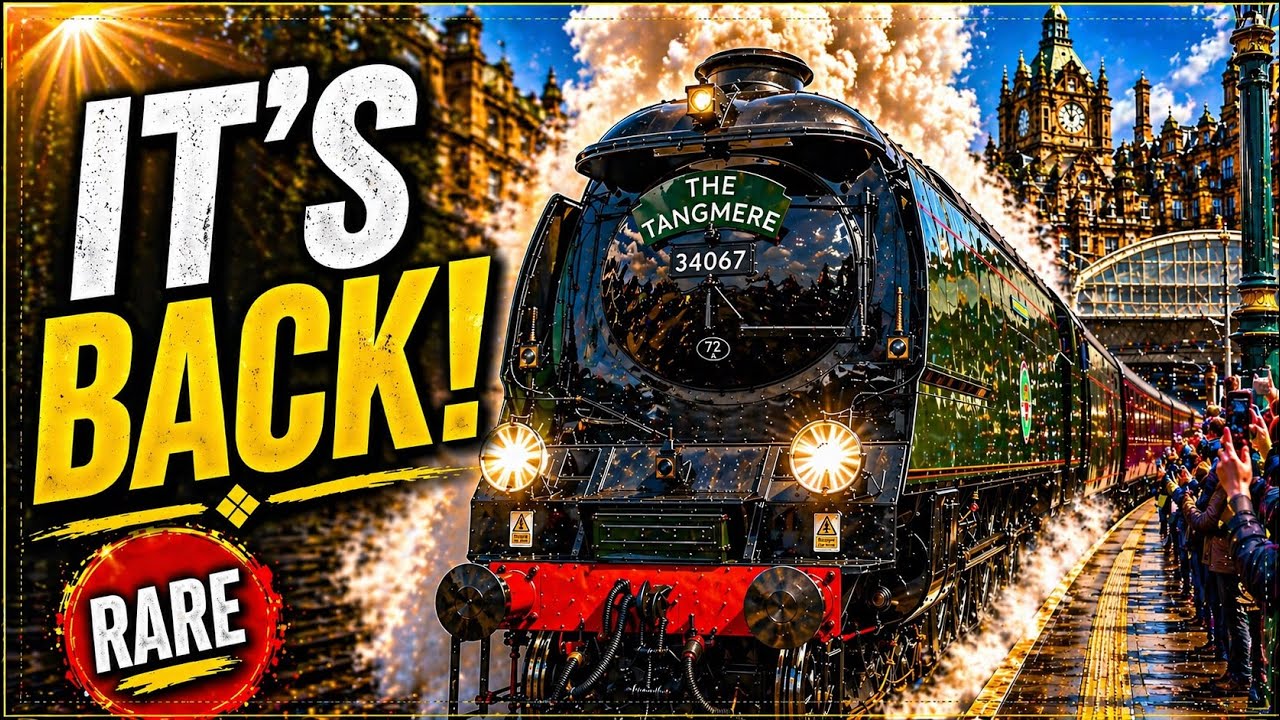 Steam Train arrival at Edinburgh Waverley | We get up close & personal