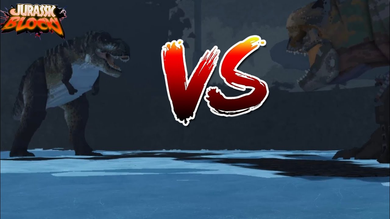 Distortus rex VS Rebirth Tyrannosaurus rex // Jurassic Blocky cinematic