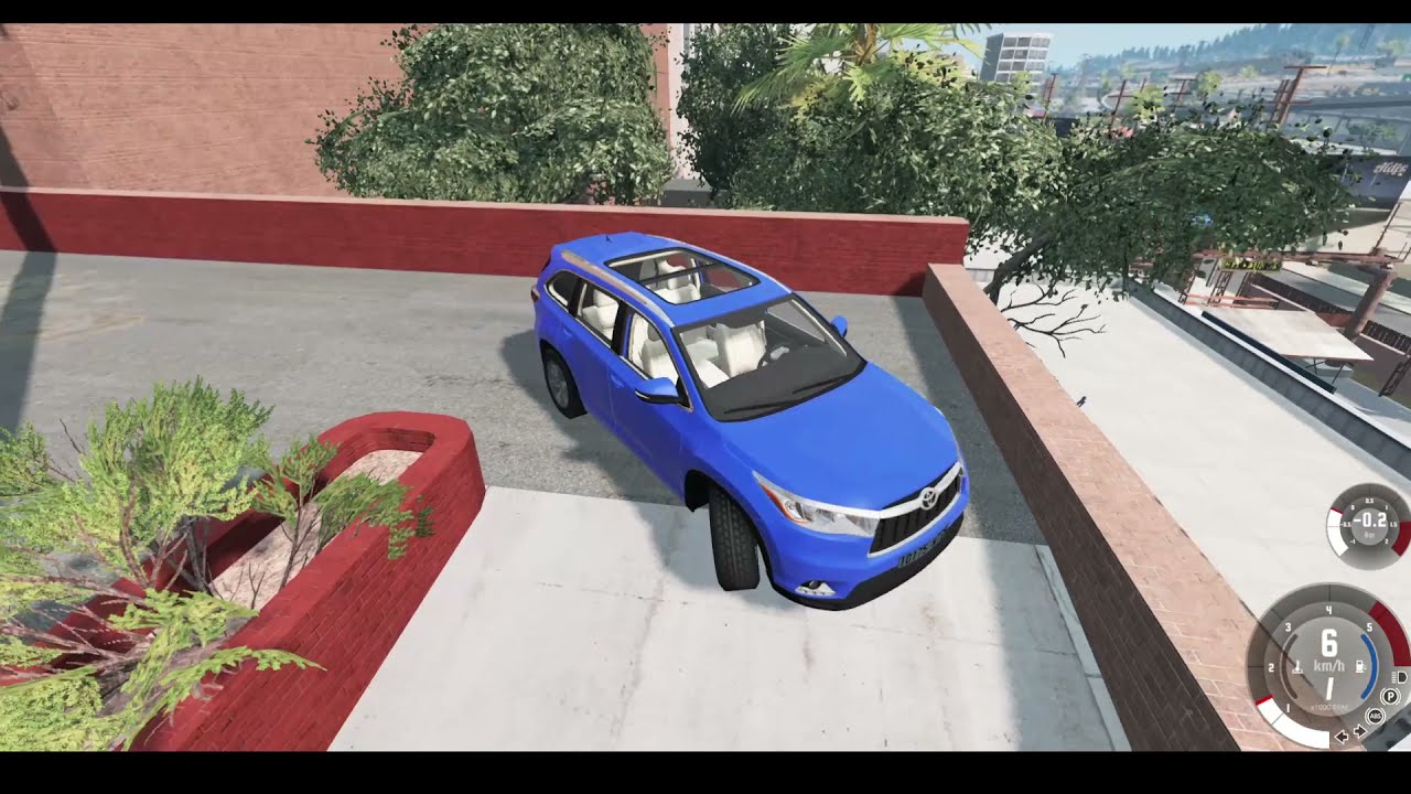 Driving the Toyota Highlander in West Coast USA- BeamNG. Drive