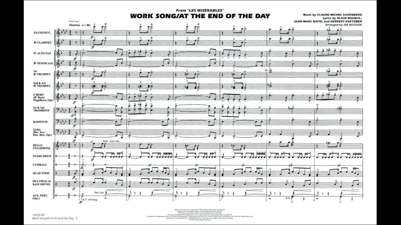 Work Song/At the End of the Day arranged by Jay Bocook