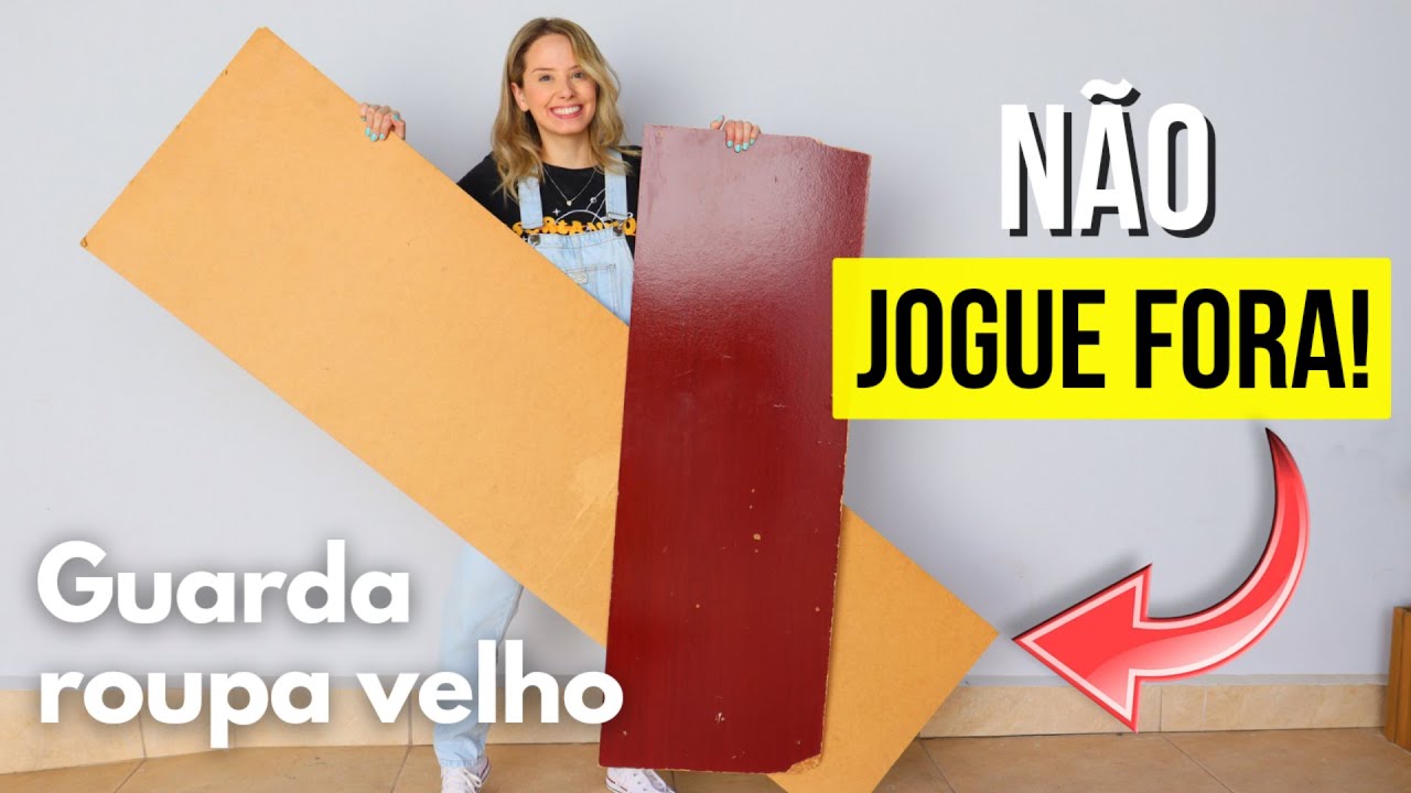 OLHA O QUE EU FIZ COM SOBRAS DE GUARDA ROUPA VELHO!! VOCÊ NÃO VAI ACREDITAR NO RESULTADO!