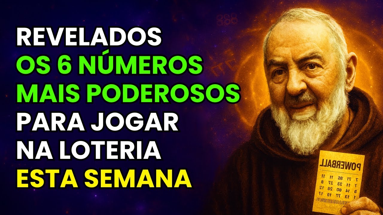 PADRE PIO REVELOU OS 6 NÚMEROS MAIS PODEROSOS PARA A LOTERIA ESTA SEMANA!