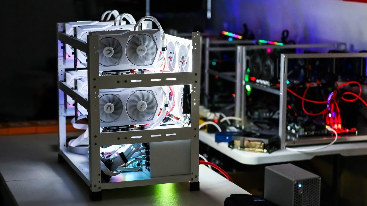 White Zotac 3060 Ti LHR Mining Rig HASHRATES & Overclocks in HiveOS