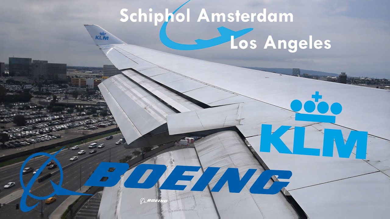 KLM Boeing 747-400 landing at Los Angelos International (LAX) [1080p50]