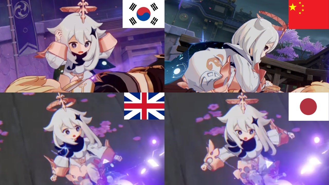 PANIC with Paimon (& Thoma) in 4 language (Eng, Korea, Chinese, Jap Dub) | Genshin Impact 2.0