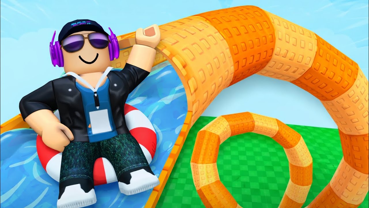 روبلوكس بنيت اطول زحليقة بالعالم🔥|Build a waterslide 