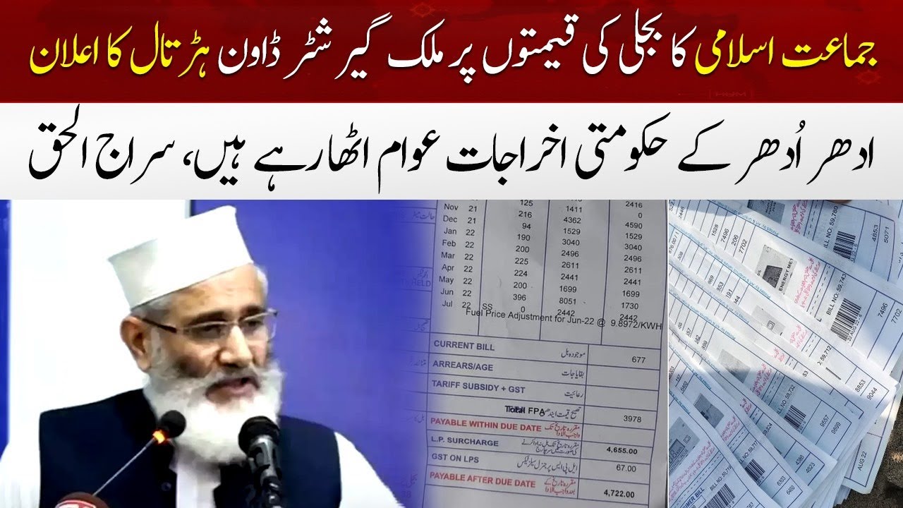 Protests Against Electricity Bills In Pakistan | Shocking Revelations By Siraj-ul-Haq