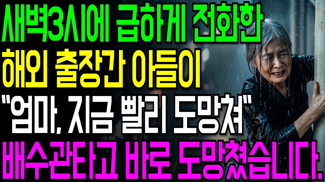 새벽 3시, 아들이 엄마에게 남긴 한마디 “물 마시지 마”… 그날부터 집이 감옥이 되었다#창작드라마 #시니어사연#고부사연#오디오북