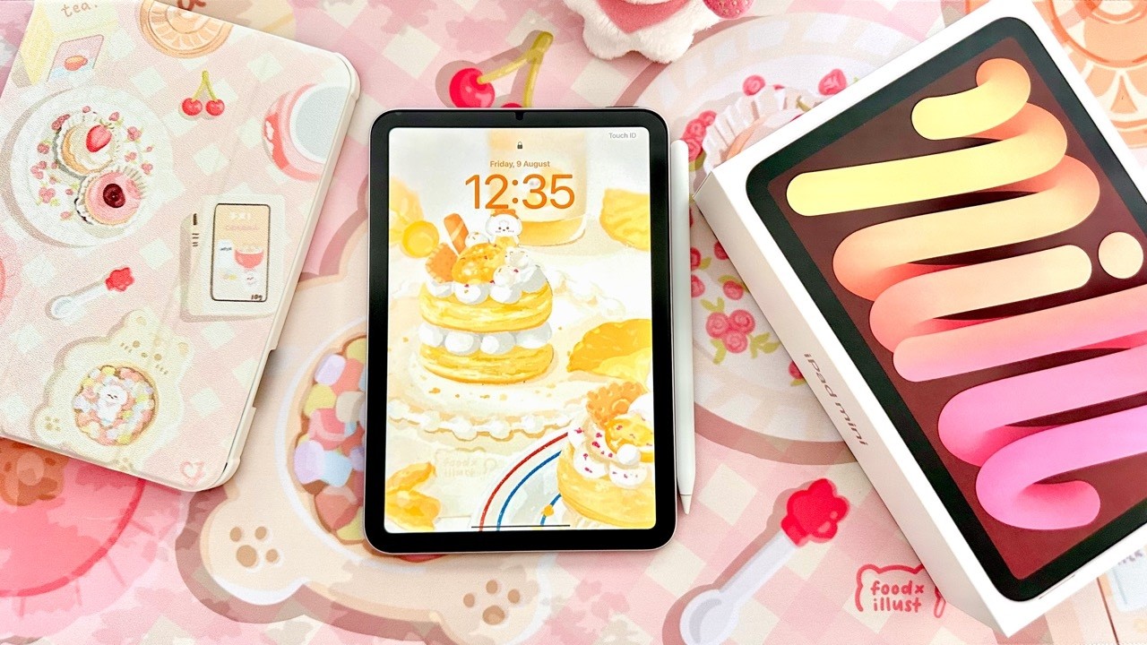 pink ipad mini unboxing 𝜗𝜚 ‧₊˚ ⊹ | cute case, wallpapers and widgets