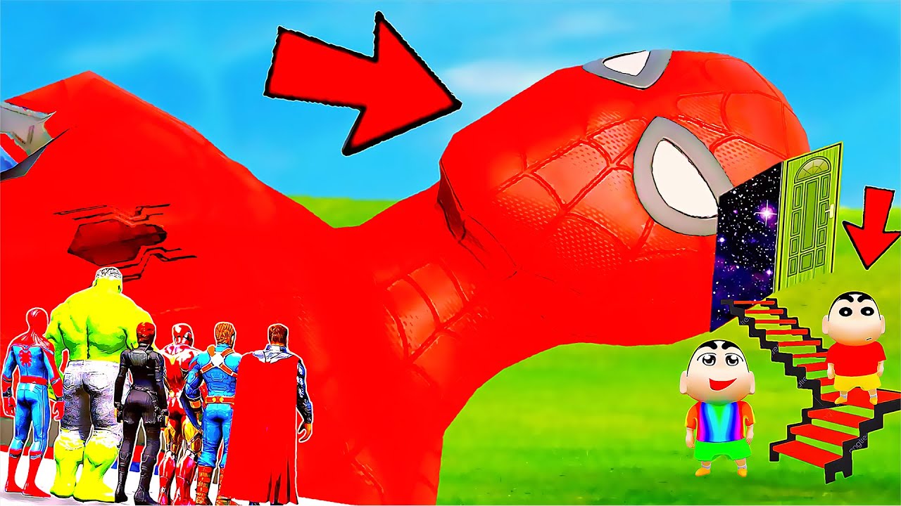 FRANKLIN ENTER INSIDE SPIDER MAN Head TO DEFEAT EVIL VILLAIN in GTA5 | GTA5 AVENGERS