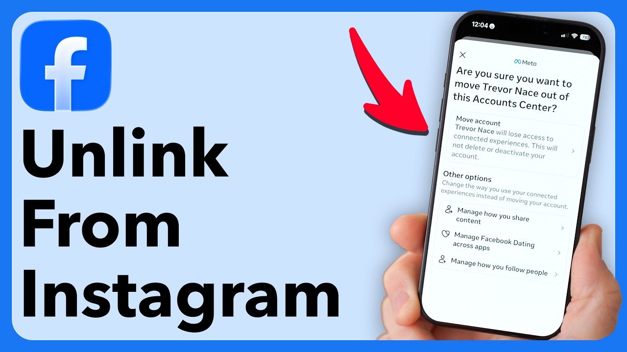 Как отвязать Facebook от аккаунта в Instagram