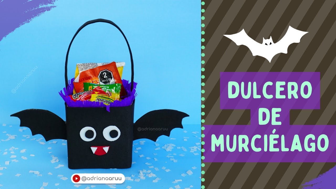 🦇🎃 Dulcero para halloween de murciélago (súper fácil)