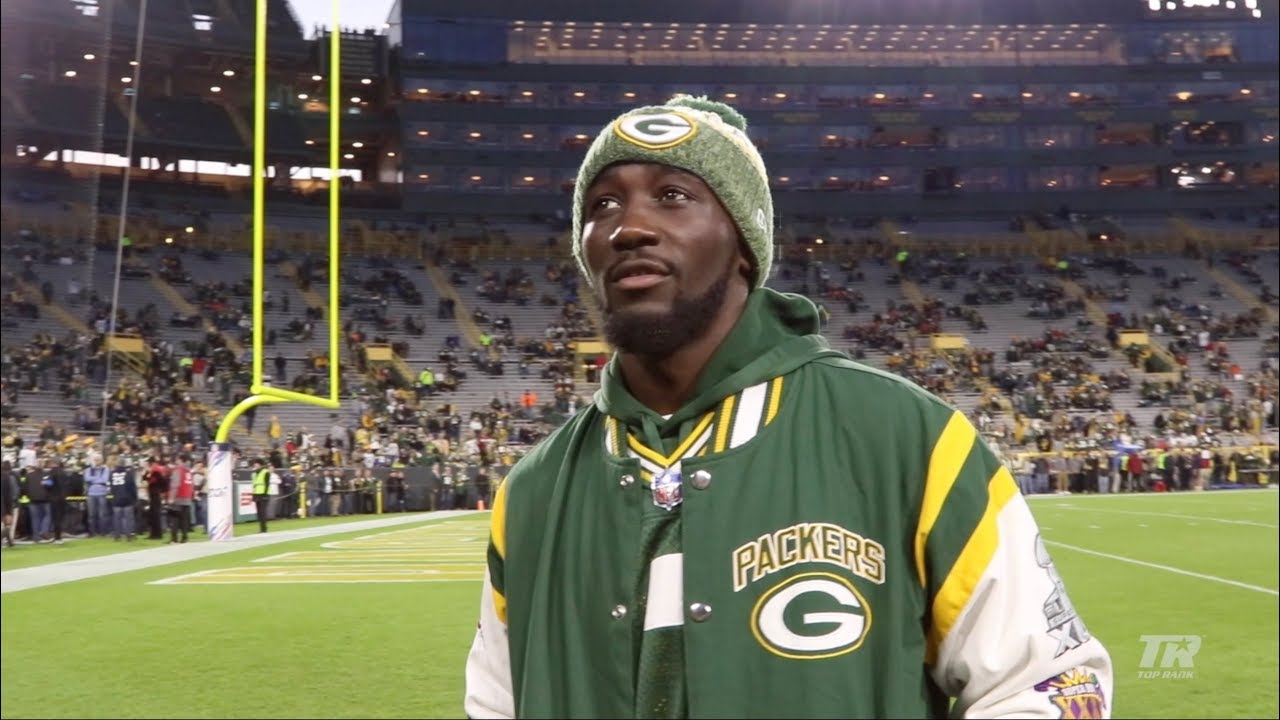 Terence Crawford Visits Green Bay for Monday Night Football