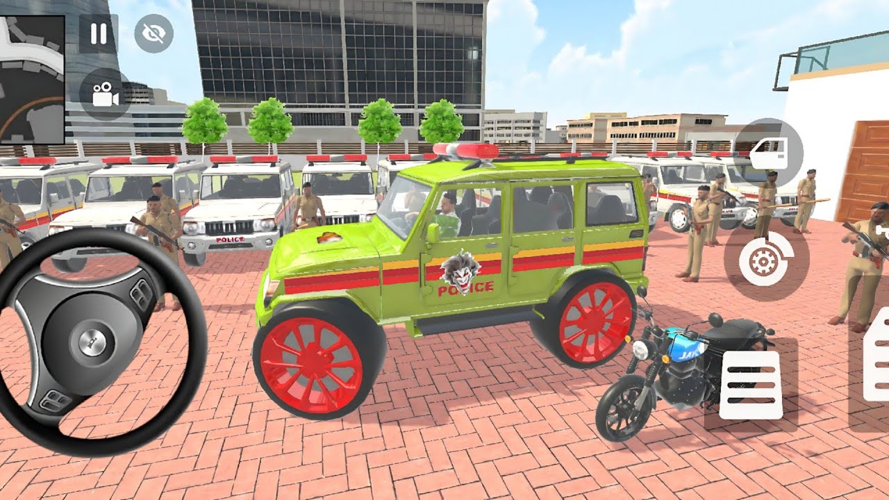 Green Police SUV 😱 Big Red Wheels 🔥 | Indian Open World | Theft Auto Simulator Gameplay Hindi