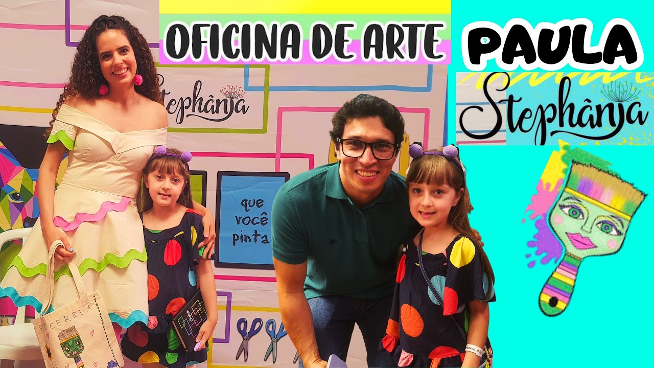 PAULA STEPHÂNIA e PINCERELA na Oficina de Arte! Ana Valentina No Mundo Cores e PAULA STEPHÂNIA 💜💚💛💓💙