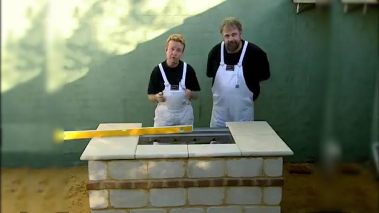 DIY Built In BBQ Island