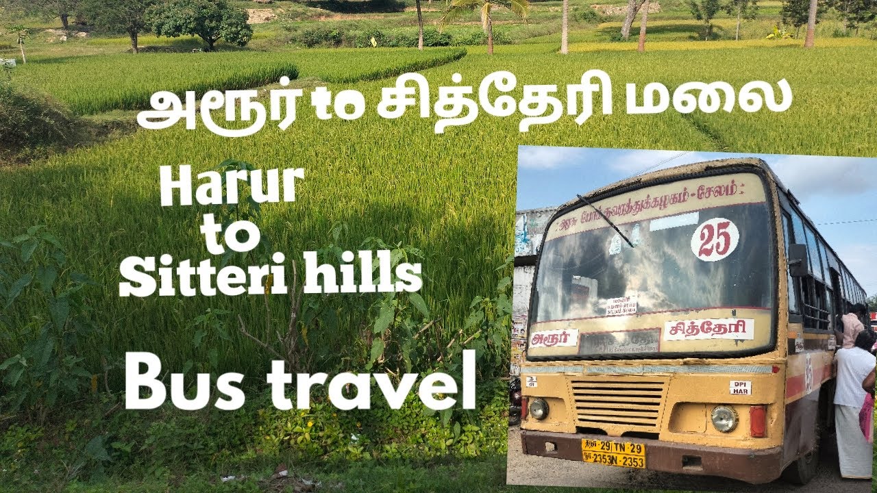 அரூர் to சித்தேரி மலை /பேருந்து பயணம்/Bus travel/Sitteri hills/Sitteri/Harur/Dharmapuri/Tnsctc bus/