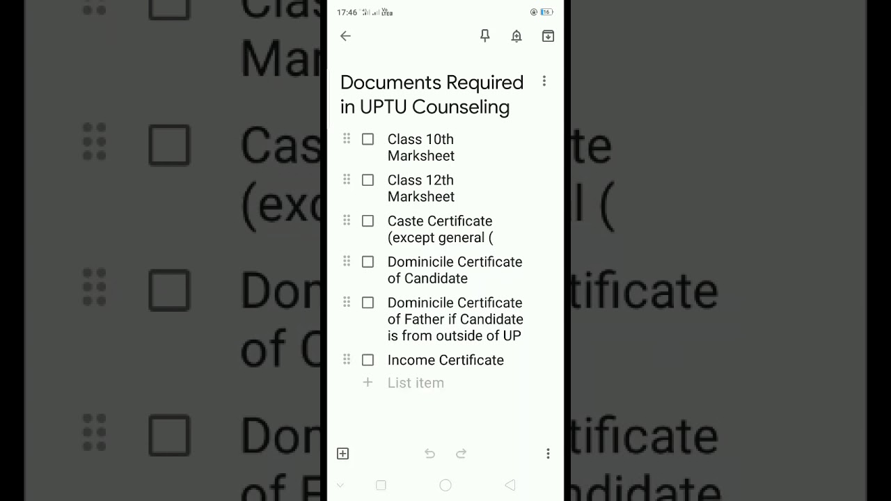 Essential Documents required in UPTU/UPSEE/AKTU counseling 2020