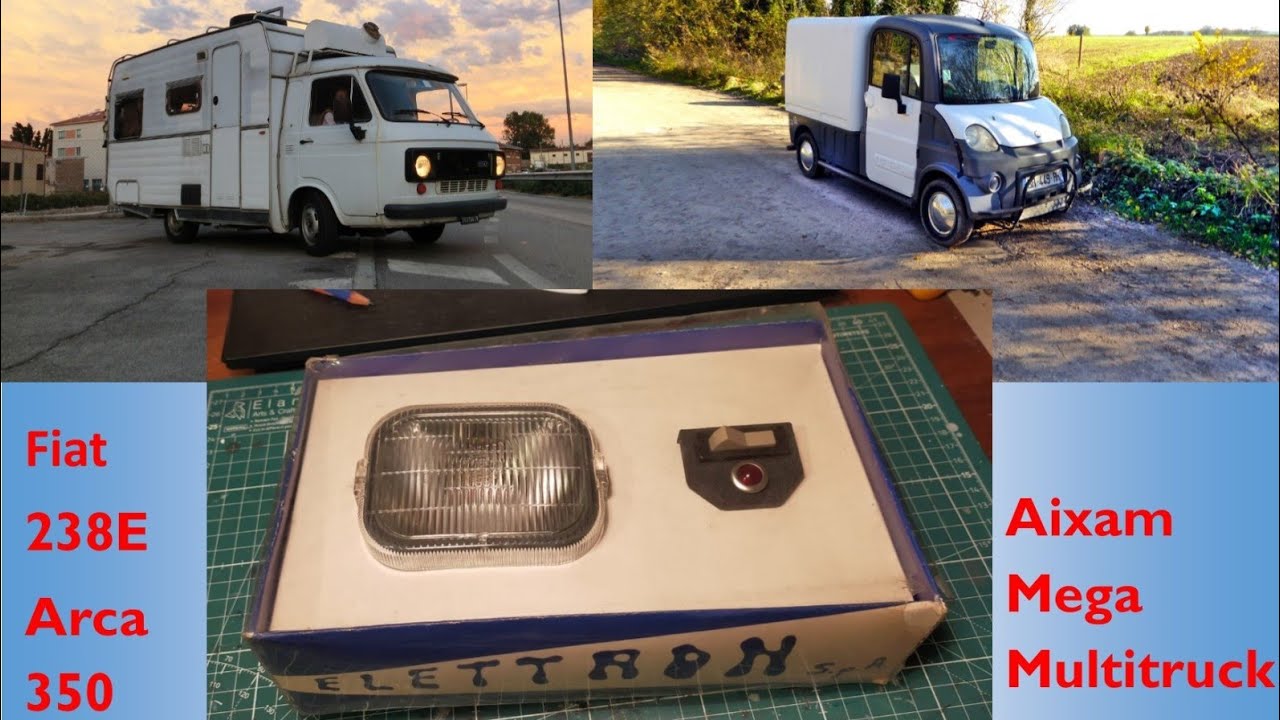 A reversing light bought for a Fiat 238 but going to an Aixam Mega Multitruck