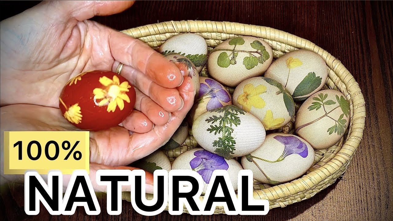 OUA ROSII VOPSITE NATURAL, cu motive florale