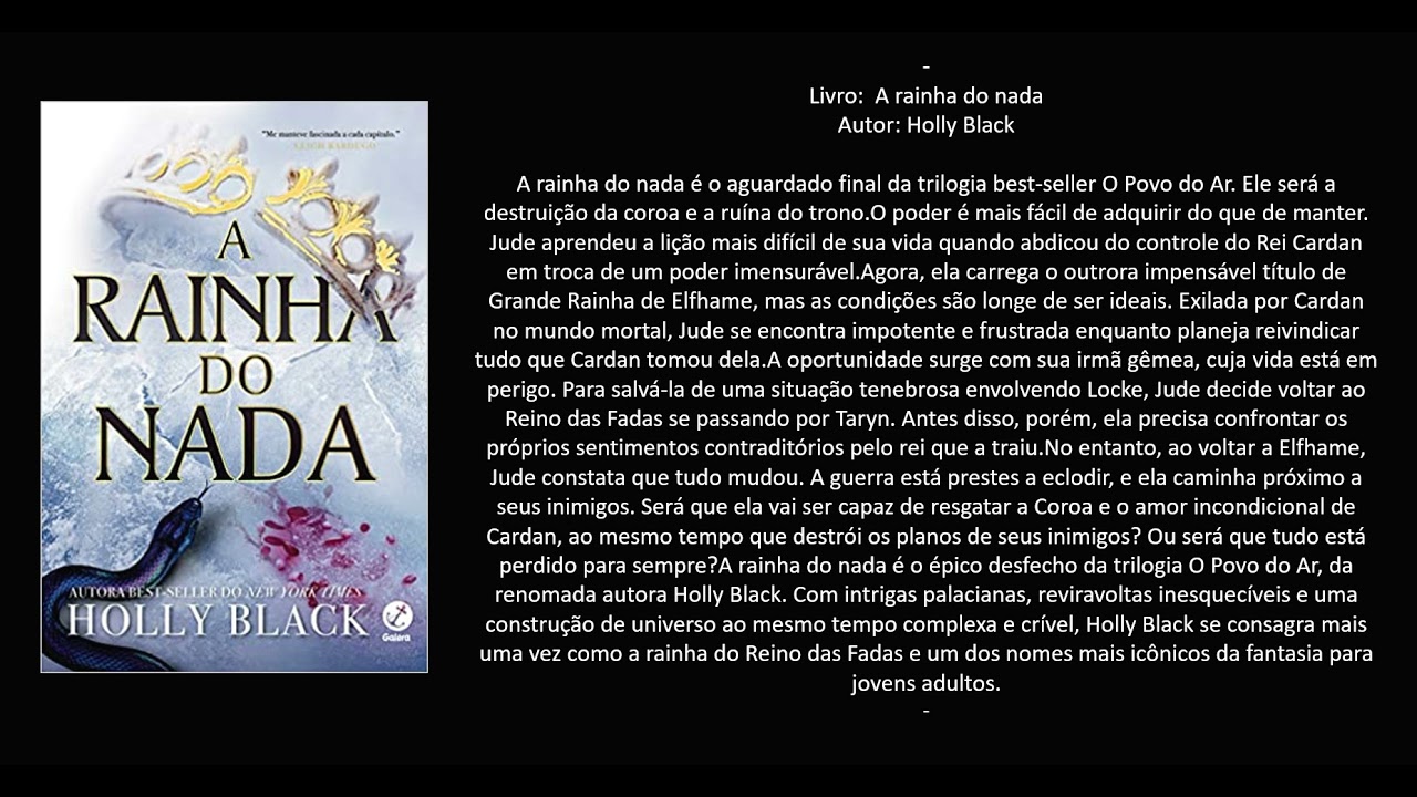 Livro:  A rainha do nada