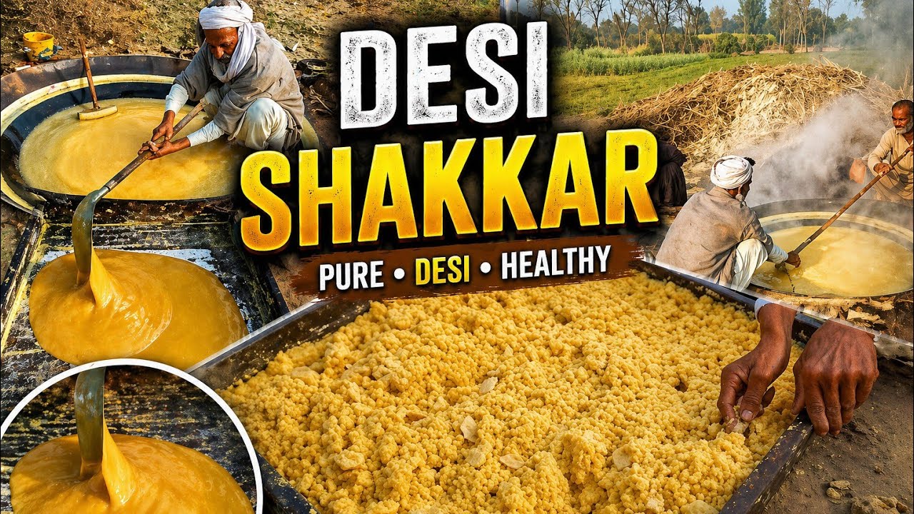 Pure Desi Shakar Being Made in the Village 