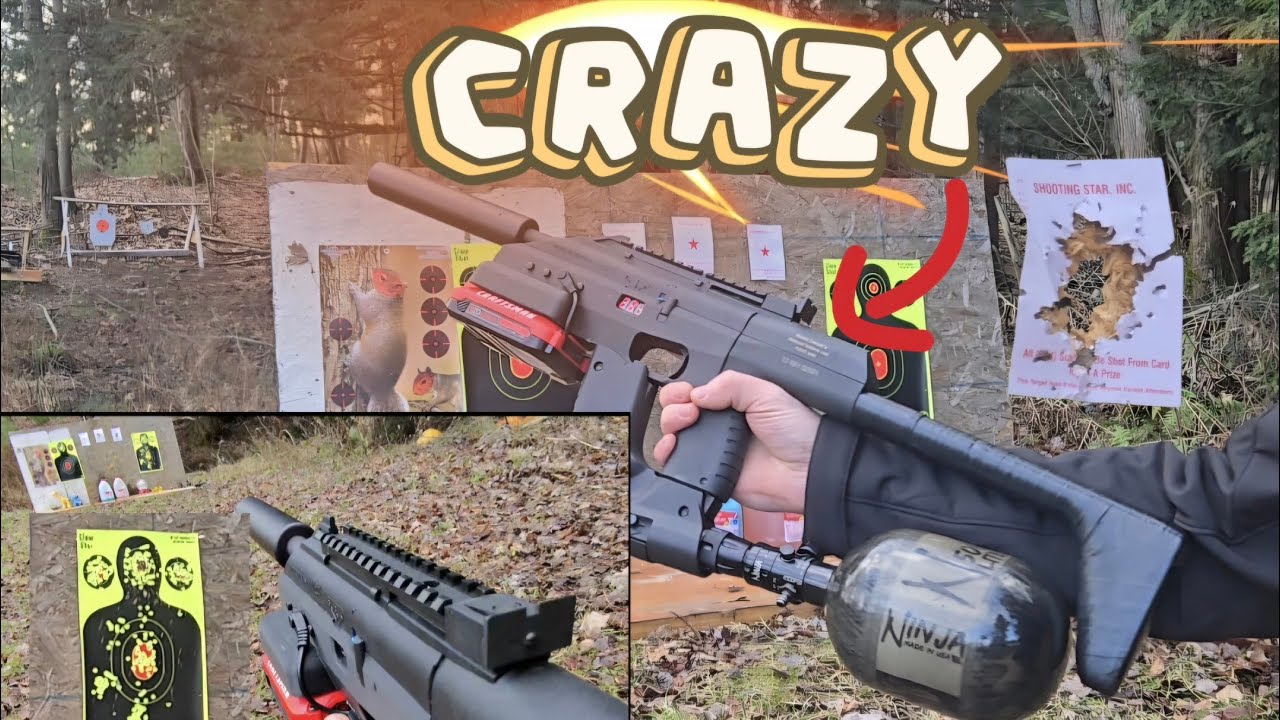 Full Auto BB Air Gun shreds(rare custom DrozdBlackbird)(1k Rpm)-(4k RPM)  #shots #crazy #fun #rare