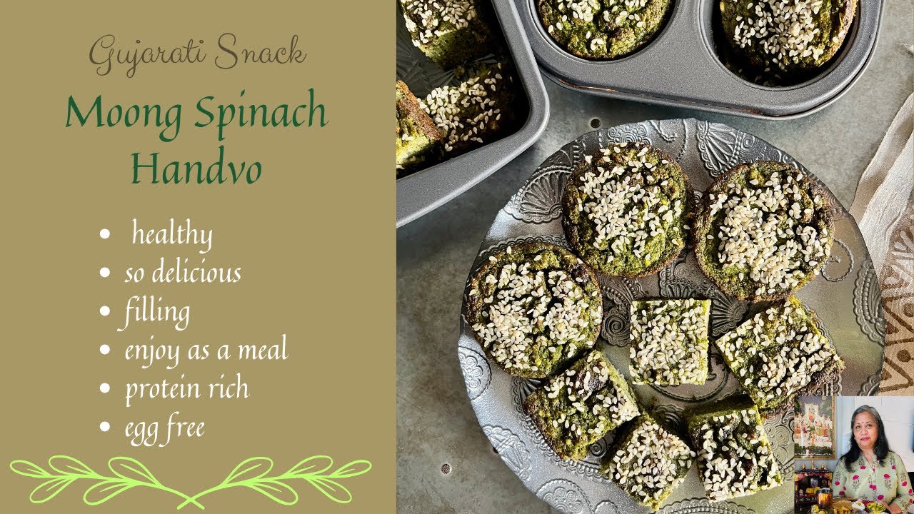 MOONG SPINACH HANDVO | PROTEIN RICH MOONG SPINACH HANDVO