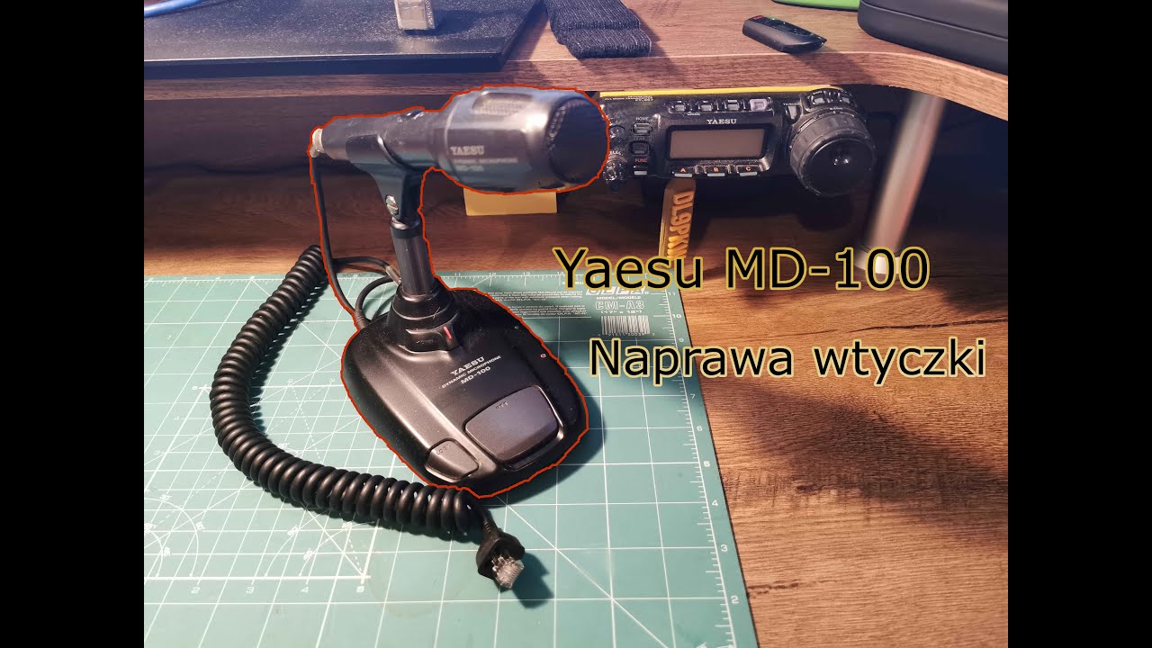 Mikrofon stołowy Yaesu - MD - 100. Naprawa uszkodzonej wtyczki
